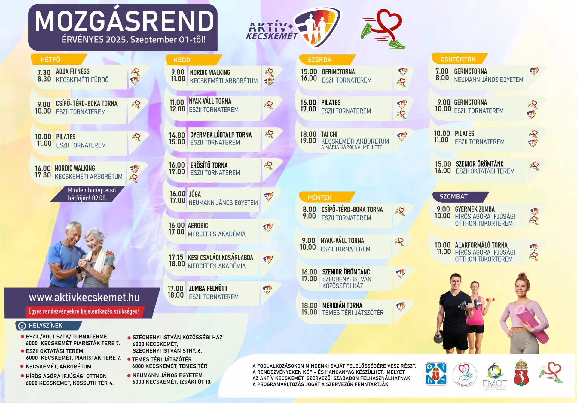 Aktív Kecskemét - Mozgásrend