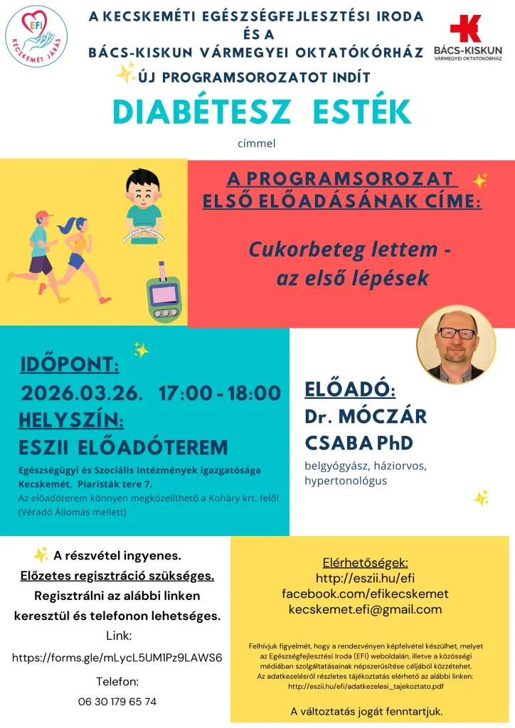 Diabétesz Esték plakát