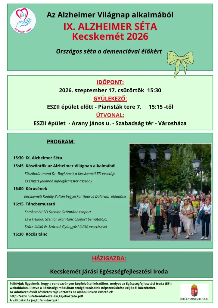 Alzheimer séta 2026 plakát