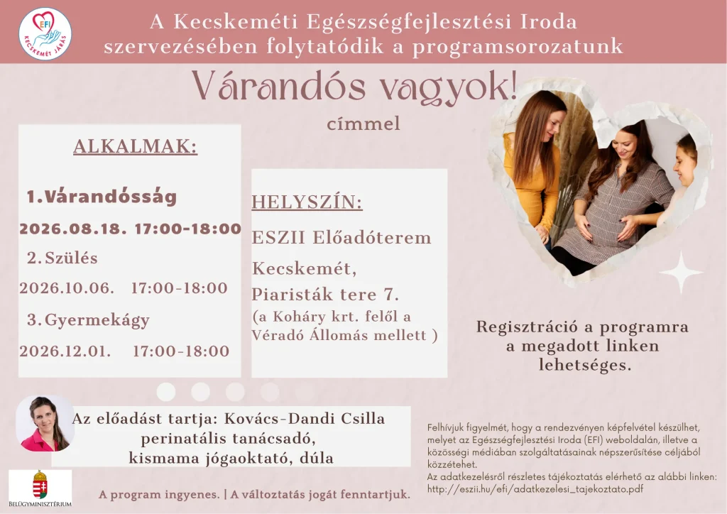 "Várandós vagyok!" programsorozat plakátja