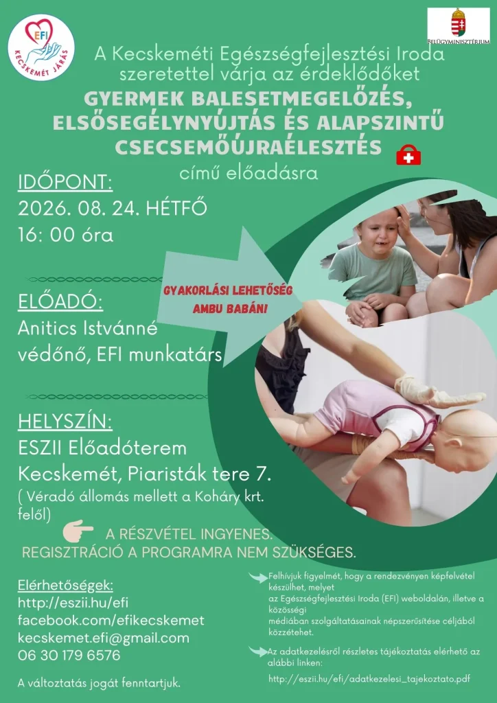 Gyermekbalesetmegelőzés plakát